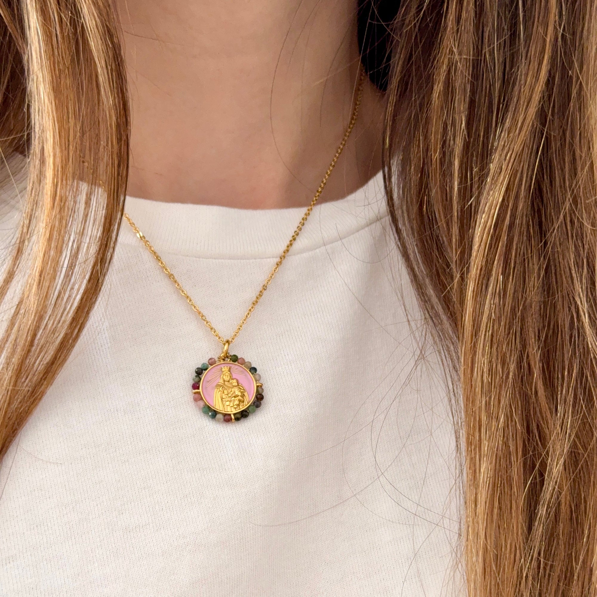 Medalla Virgen del Carmen Colores